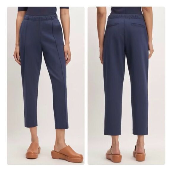 Everlane The Dream Pant Navy Blue Women’s Size XXS Pull On Tapered Leg Trousers - Picture 1 of 15